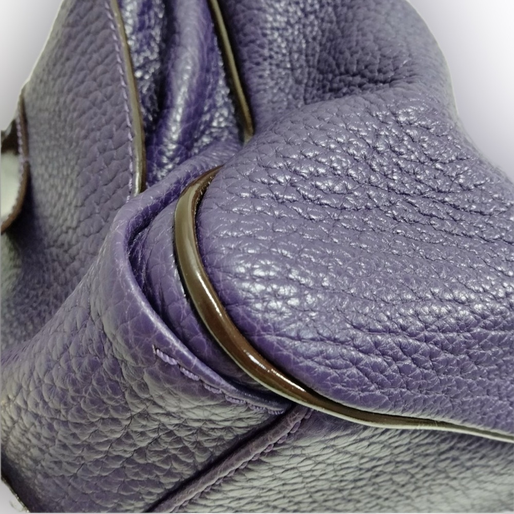 DOLCE & GABBANA Purple Leather Handbag NWT Eye Catching Design with Gold Accents - Picture 10 of 14